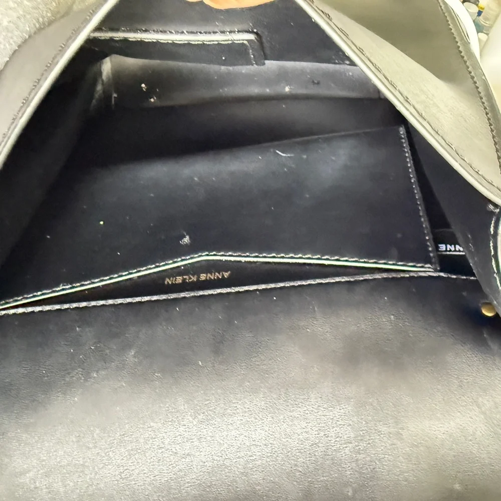 Anne Klein Black Ava Structured Backpack Bag
